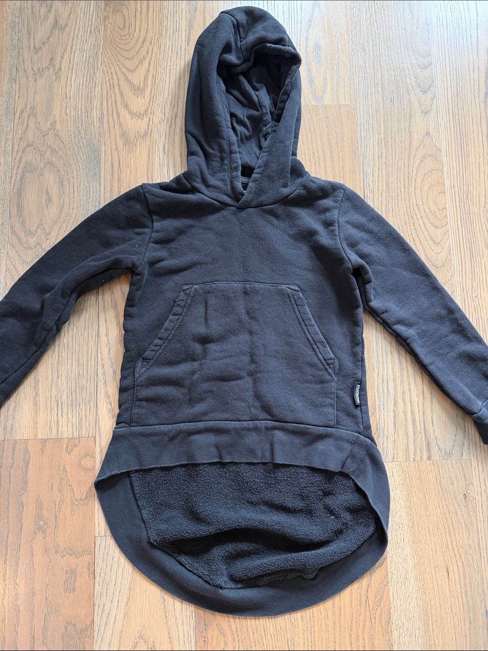 nununu Black Hooded Pullover with Kangaroo Pocket